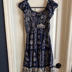 Angie Blue and White Dress